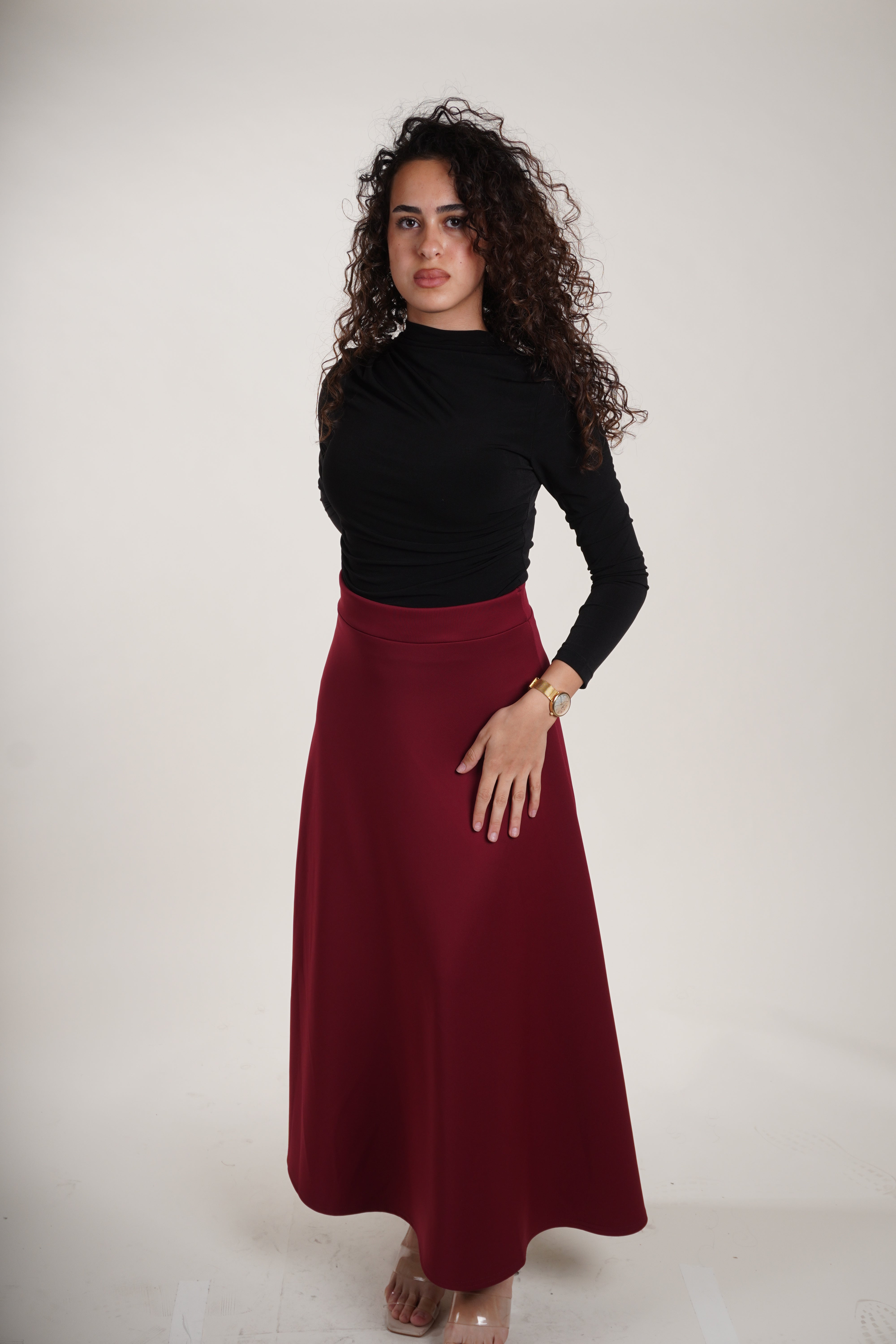 חצאית בורדו