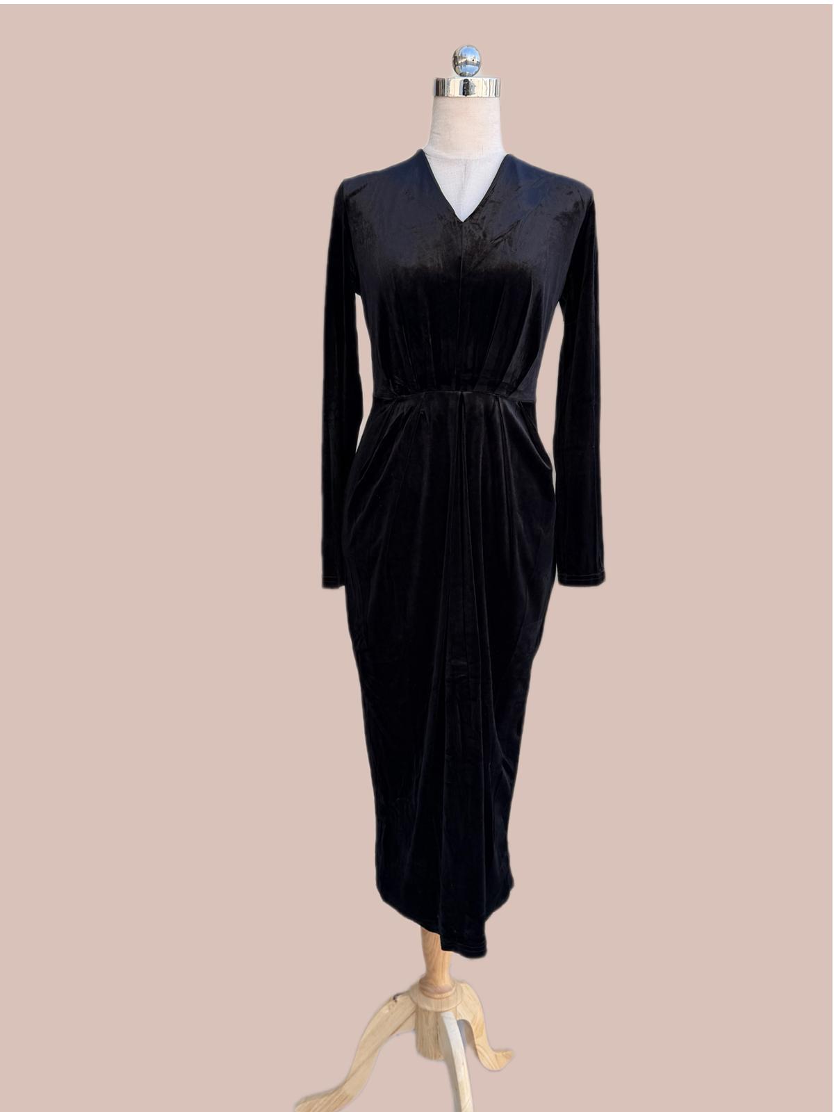 שמלת קטיפה צבע שחור