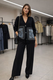 קרדיגן עם כיסי ג׳ינס