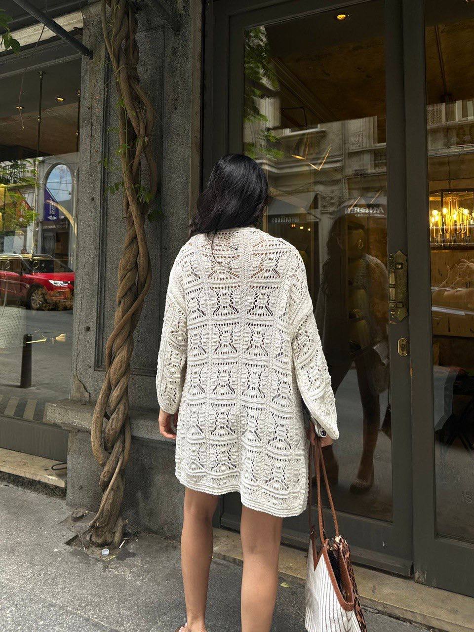 קרדיגן בחרה סרוג פתוח