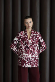 בלייזר בורדו לבן